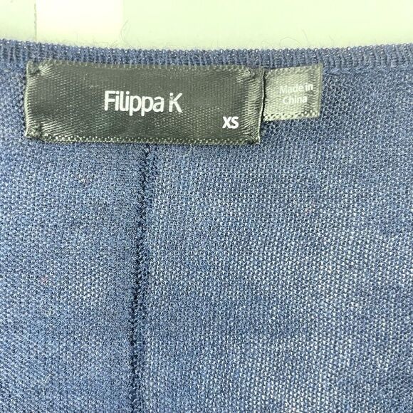 Filippa K Navy Silk/Cashmere/Tencel Oversized Box Sweater w/ Center Seam XS - Picture 5 of 6